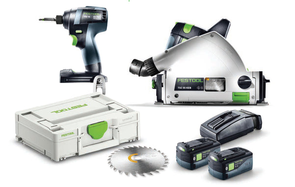 Festool 577118 TID18 Impact + TSC55 Track Saw COMBO