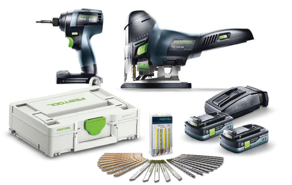 Festool 577120 TID18 Impact + PSC420 Jigsaw COMBO