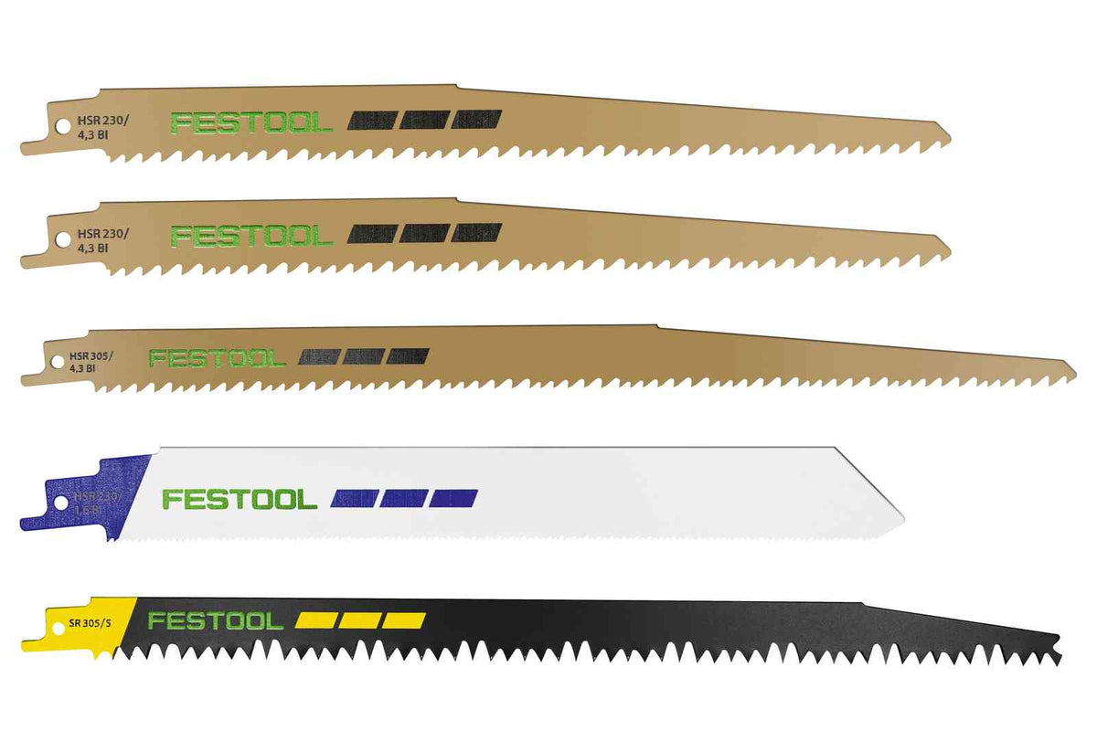 Festool 577496 Sabre Saw Blade Set 5-piece