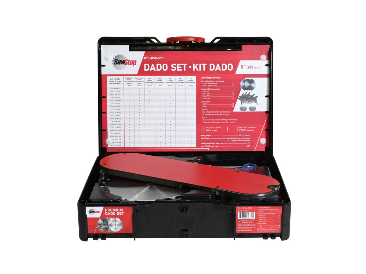 SawStop BTS-DS8-SYS Dado Set 8" w/Systainer