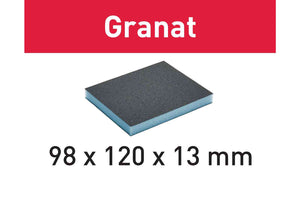 Festool Granat Hand Abrasive Sponge 1/2" thickness, 6-pack