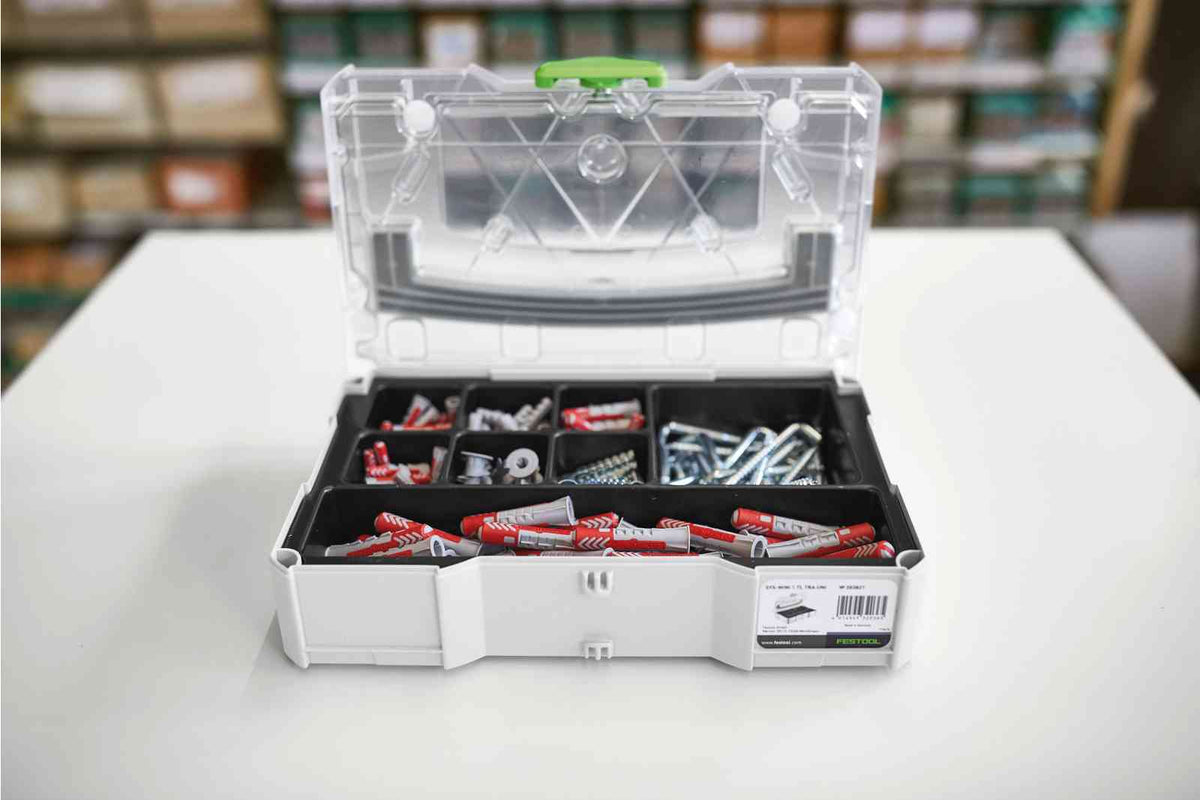 Festool 203821 Mini Systainer UNI T-LOC w/Transparent Lid