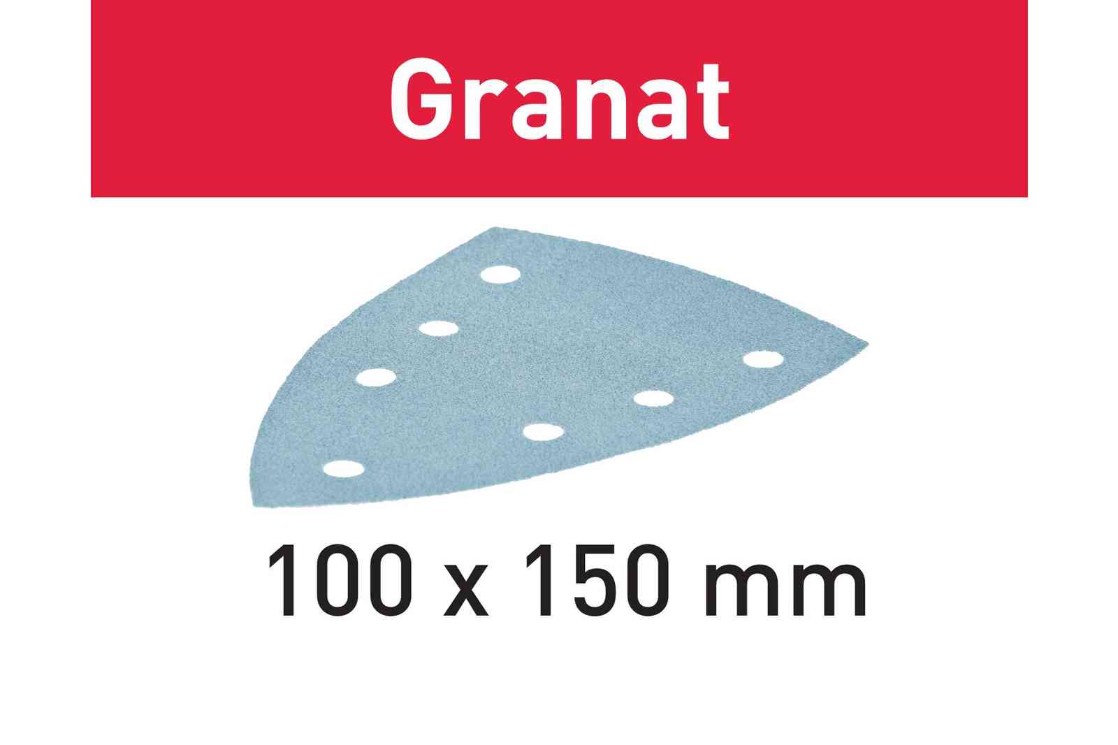 Festool 100x150mm Granat Abrasives, 7-hole