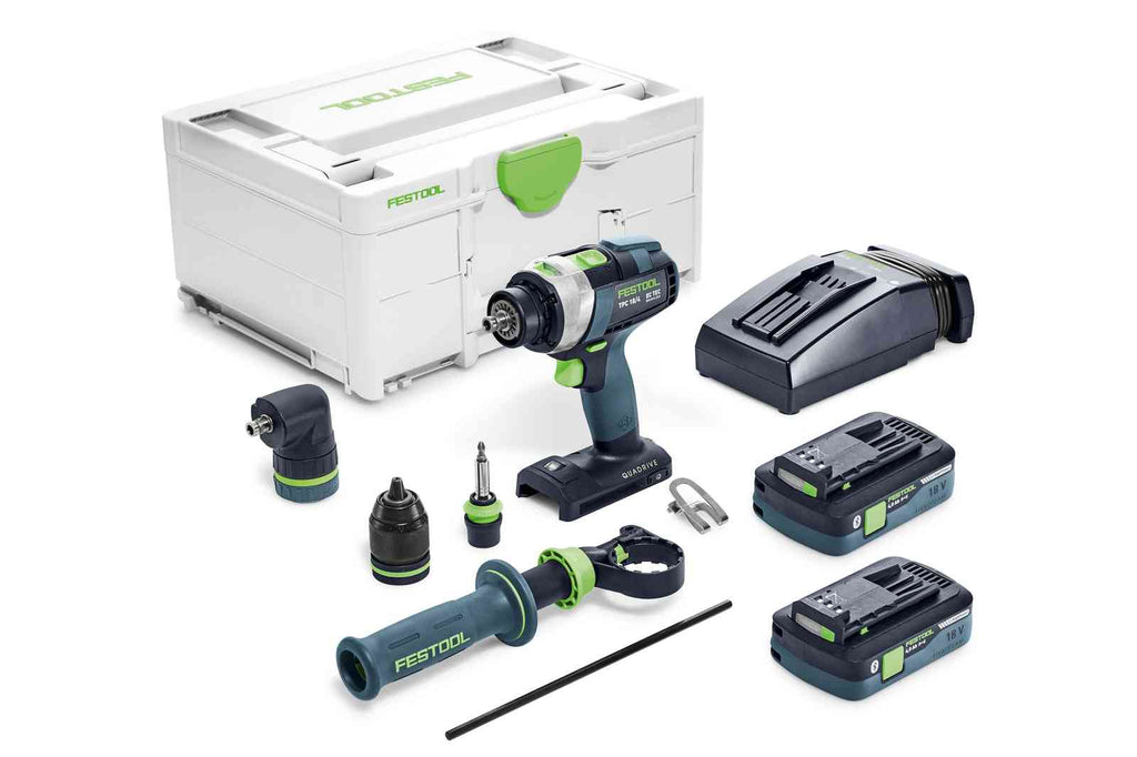 Festool 577626 TPC18/4 QuaDrive Cordless Drill SET - Tool Nirvana