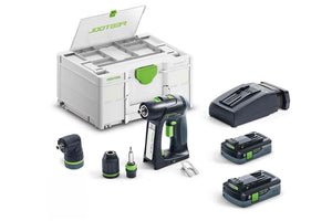 Festool 577619 C18 Lithium Ion Cordless Drill 4.0Ah SET