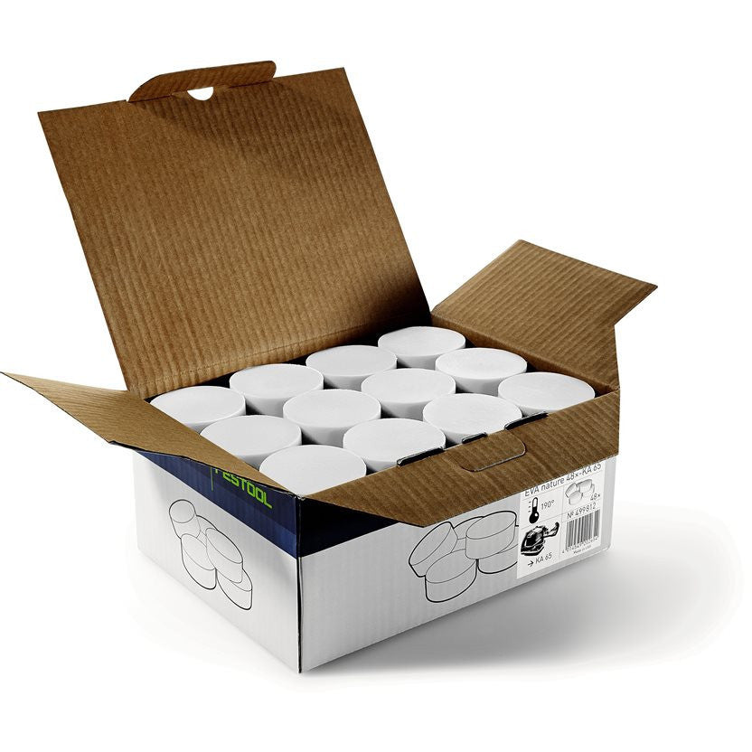 Festool 499813 White EVA Edge Banding Adhesive, 48-Pack